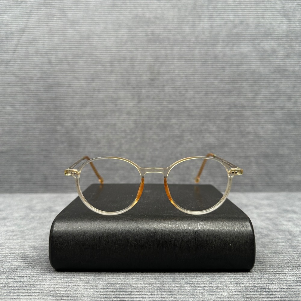 William Morris London LN50112 Clear Amber Round Y2K Eyeglasses Frames 48-18-145